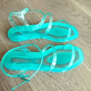 Zara rubber flat sandals